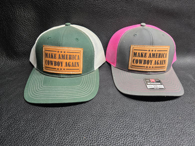 Leather Patch Hats - 